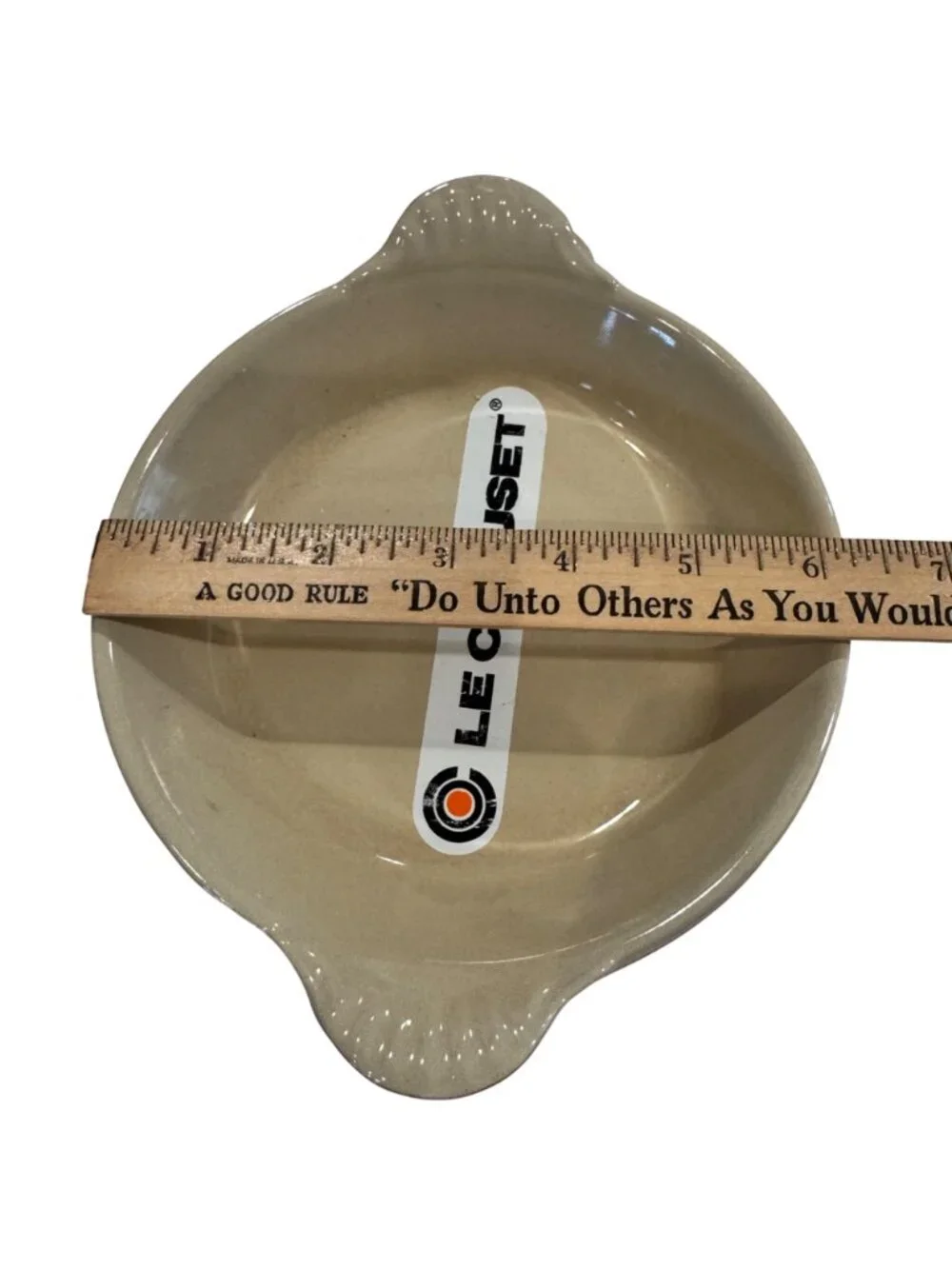 4 Le Creuset Red Au Gratin Dish #3 Cocotte Enameled Cast Iron 7.5 in France VTG - Picture 4 of 16